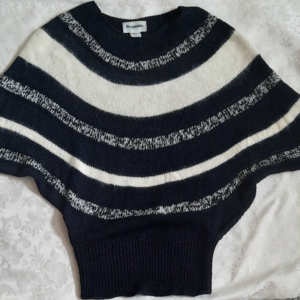 Magnolia Black and White Striped Shrug